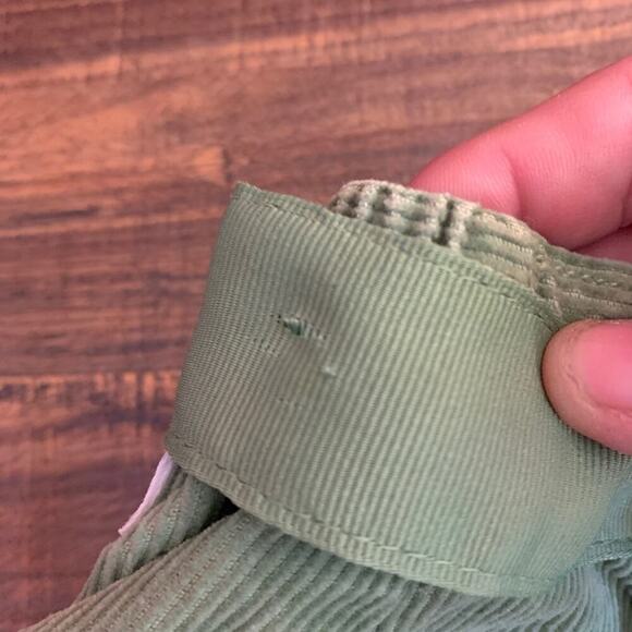 JANIE AND JACK Girl’s Green Corduroy Pleated Skirt with Bow Belt/Size: 12-18 Mos - Picture 8 of 9